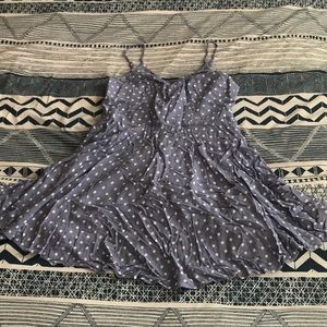 Aqua Blue Polka Dot Mini Dress